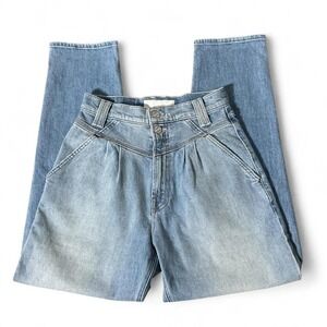 MOTHER The Pleated Popular Peg Jeans Intoxicated Light Wash 1746-259 Size 26